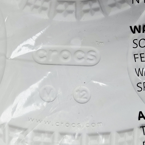 Crocs | Mens Size 12 Classic Two Strap Slide Sandals In True White main image 9